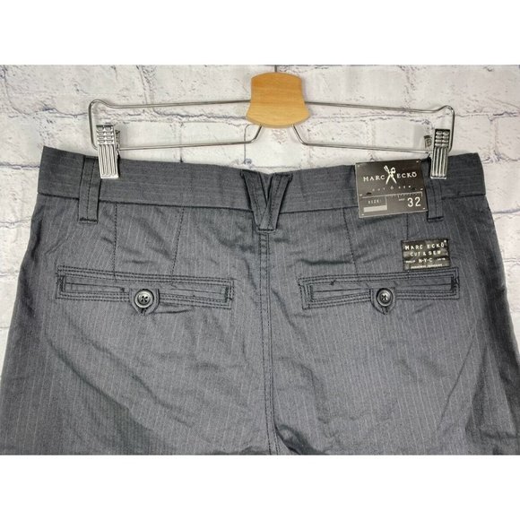 Mens Marc Ecko Chino Shorts Cut & Sew Deadly Threads Charcoal Sz 32 NEW W/ TAGS - Picture 3 of 11